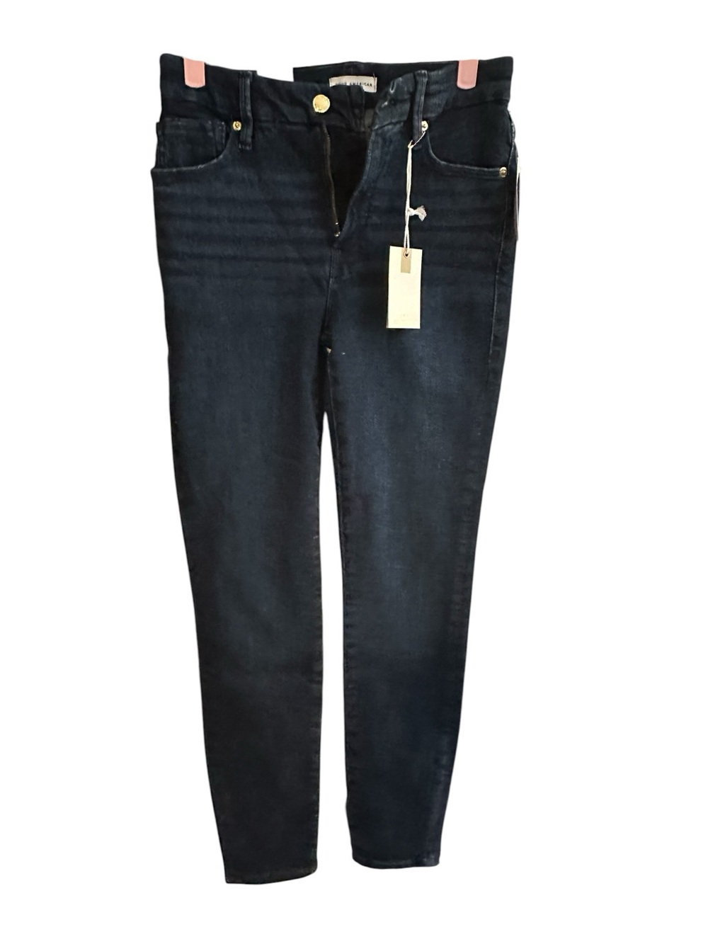 Good American Good Legs High-Rise Skinny Jeans Dark Blue Womens 4/27